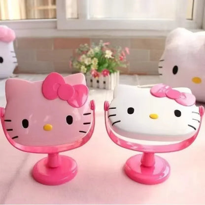 Hello Kitty Y mirror desktop makeup mirror rotatable small mirror elevated table mirror student dormitory home wholesale