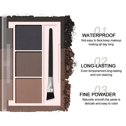 3 color eyebrow powder waterproof sweat-proof natural long-lasting eyebrow powder Eye Brow Enhancer Professional Palette Makeup