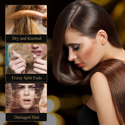 2PCS Ginseng Gloss Nourish Repair Hair Treatment Hair Loss Fast and Powerful Hair Growth Essence Hair Care