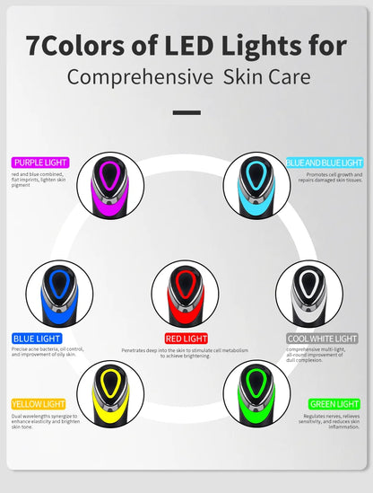 Electric Vibrating Age-R Booster Pro 7 Colors Led Facial Light Therapy Anti Wrinkle Brightening Beauty Device Rejuvenation Tool