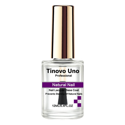 Tinovo Uno Natural Nail Lacquer Base Coat Regular Nail Polish Quick Dry Enamel Super Shiny Painting Varnish Hardener Manicure