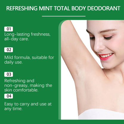 Underarm Antiperspirant Deodorant Stick Body Odor Remover Lasting Mint Fragrance Portable Armpit Anti Sweaty Stick For Women Men