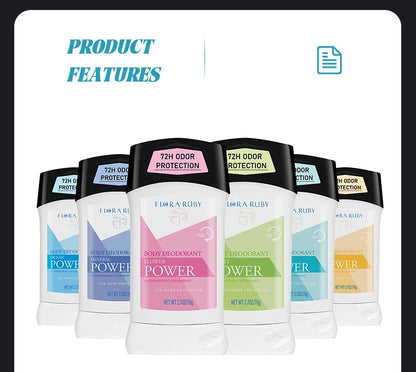 72-Hour Antiperspirant Deodorant，Unisex Scents Deodorizing & Sweat，Gentle on Sensitive Skin，Lasting Refreshing Body Odor Remove