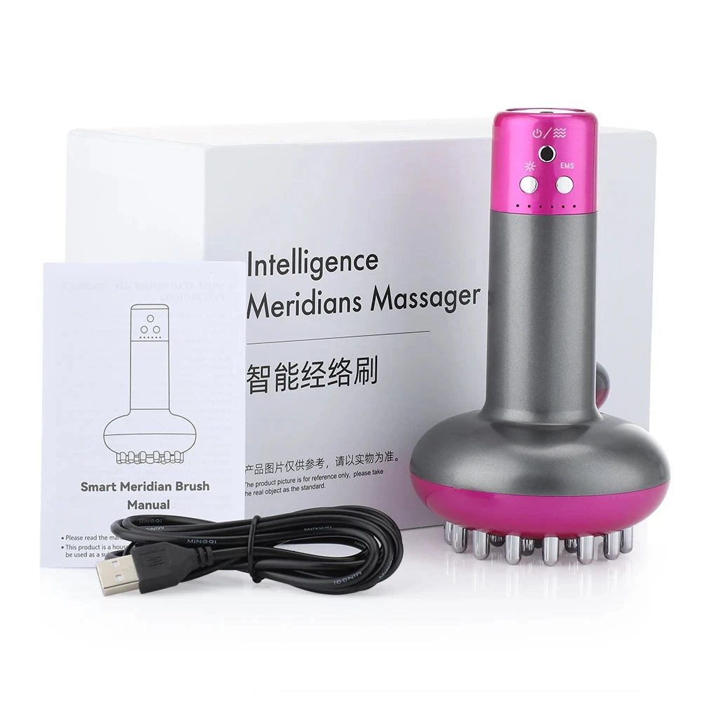 Rechargeable Guasha Massager Body Shaping Heating Meridian Scraping Brush Lymphatic Detoxification Regimen Dredging Fat Burner