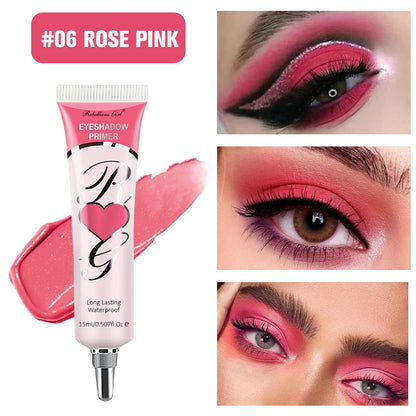 Eyeshadow primer, cut-off eyeshadow primer, concealer color, 24-hour makeup lasting, waterproof and sweat-proof