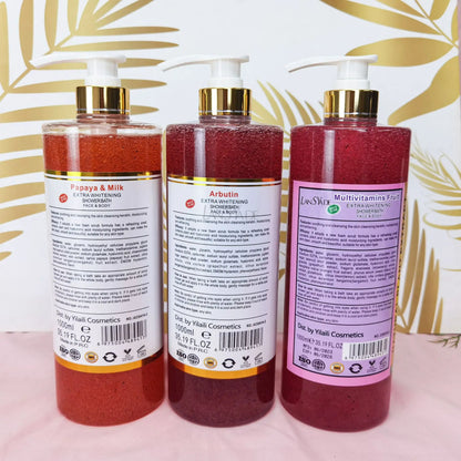 1000ml Scrub bath lotion silky smooth skin foam rich moisture skin toner brighten skin color anti-aging mild lasting fragrance