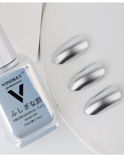 VINIMAY New 2023 Metallic Mirror Silver Nail Painting Gel Nail Polish Soak Off UV Gel Polish Nail Art Gel Varnish Lacque Prime