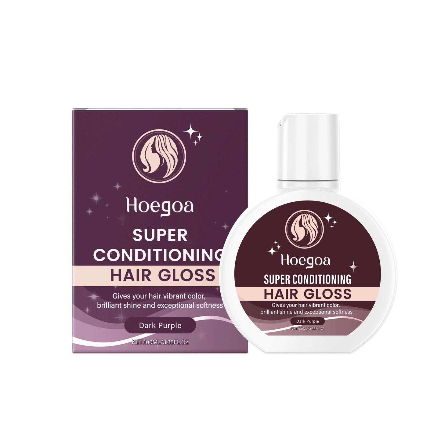 Super Hair Gloss Color Conditioning Enhance Color Boost Shine Deep Nourish Semi-Permanent Hair Color Conditioner For Brown Black