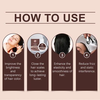 Super Hair Gloss Color Conditioning Enhance Color Boost Shine Deep Nourish Semi-Permanent Hair Color Conditioner For Brown Black