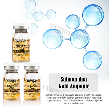 Stayve 8ml Salmon DNA Gold Ampoule Booster Serum Kit Repair Face Lighten melanin Brightening Whitening Moisturizing Care Skin