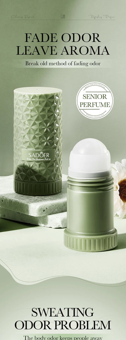 SADOER Fragrant Anti Odor Body Cream Roll-On Beads Anti Sweating Odorless Scenting Underarm Neck Deodorant Refreshing Creams