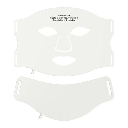 7 Color LED Face Mask with Neck - Wireless Portable Red Light Therapy for Anti-Aging, Wrinkles, Skin Rejuvenation, Home Use