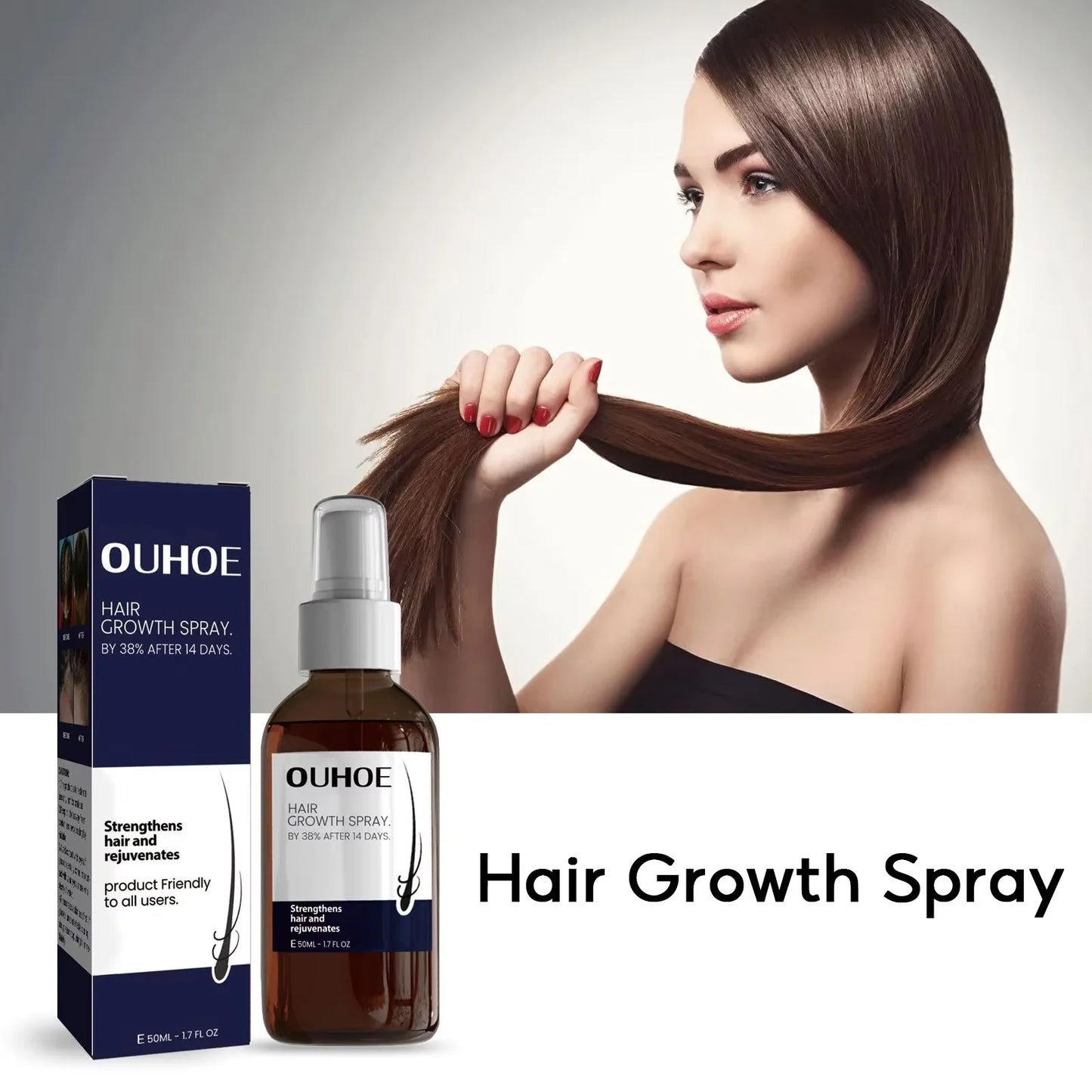 Hair Growth Spray Nourishing Moisturizing Thicker Longer Repair Damage Strengthen Scalp Treatment Hair Care Oil Products 50ml