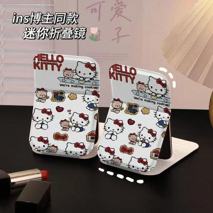 Hello Kitty Makeup Mirror Kawaii Versatile High Beauty Sweet Makeup Supplies Portable Desktop Toy Ornament Girl Gift Wholesale