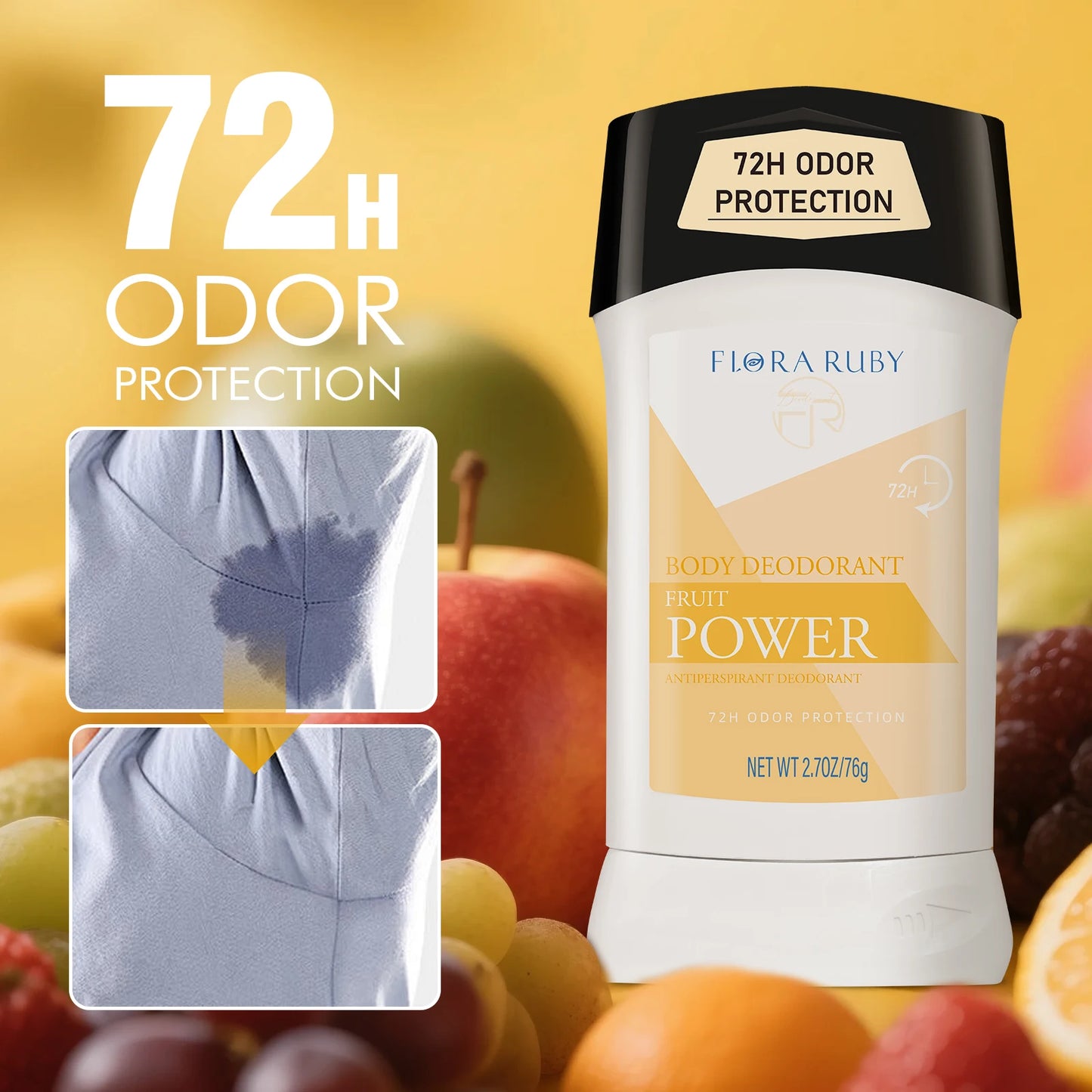 72-Hour Antiperspirant Deodorant，Unisex Scents Deodorizing & Sweat，Gentle on Sensitive Skin，Lasting Refreshing Body Odor Remove
