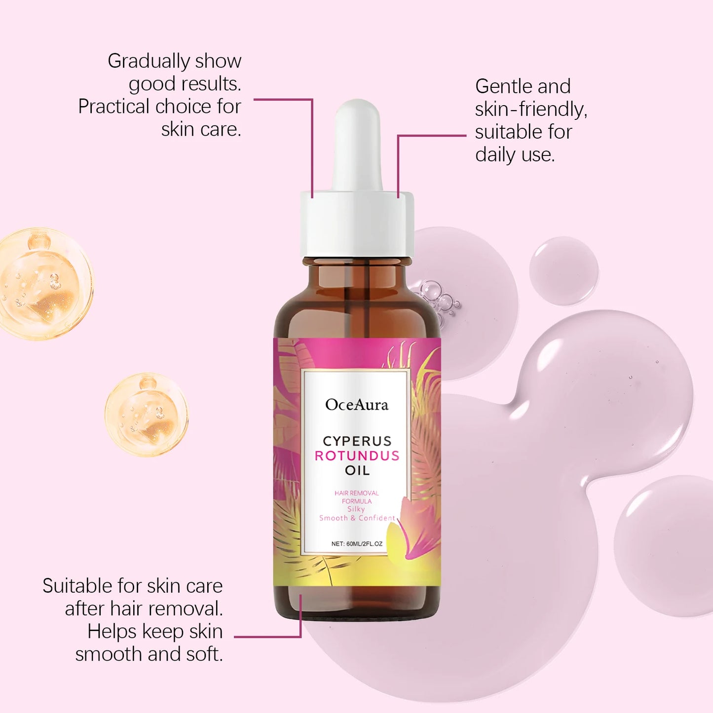 OceAura Depilatory Care Essential Oil: Gentle Skin Care, Cleansing, Depilating, Moisturizing, Daily Care Essential Oil