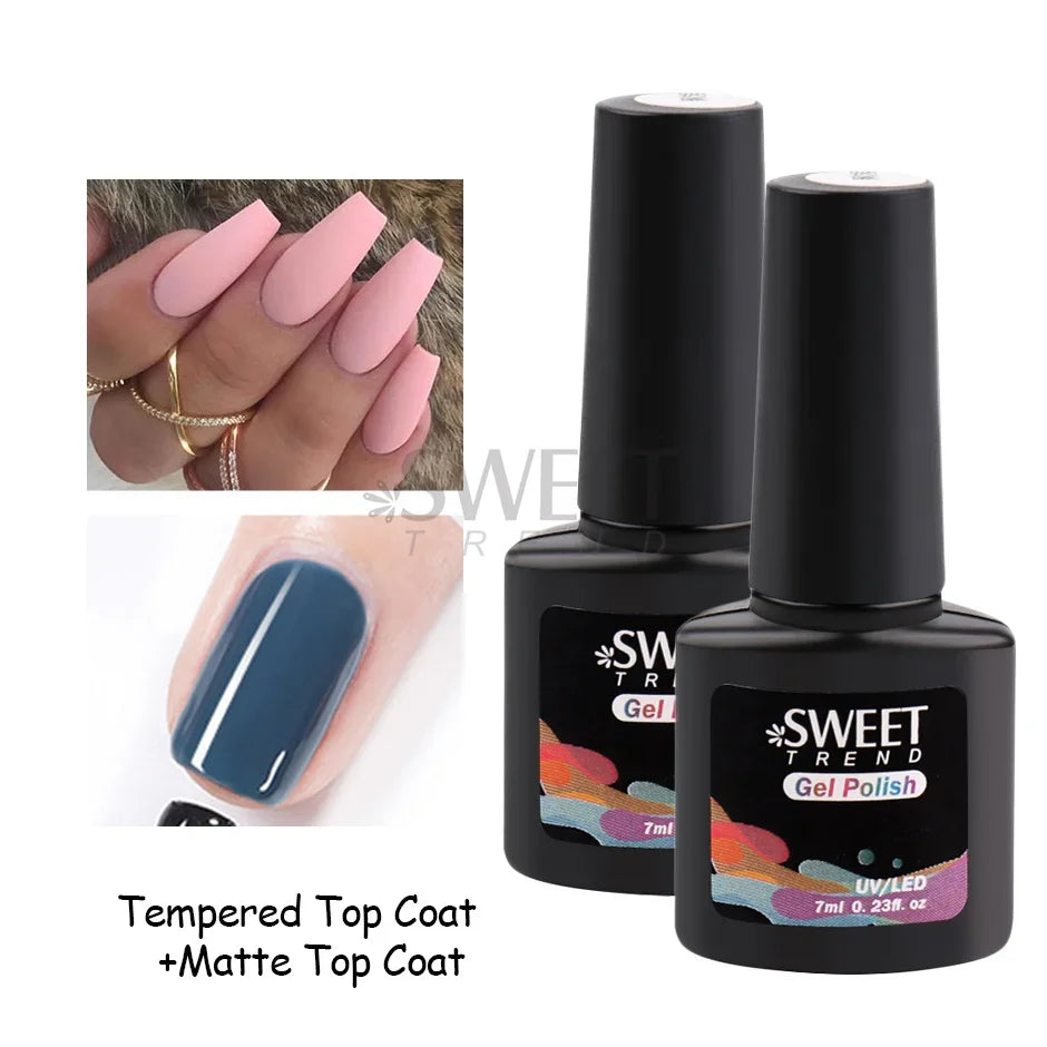 Matte Top Coat Base Coat Gel Nail Polish Protected Surface No Wipe Semi Permanent Soak Off UV Hybrid Varnishes Manicure Supplies
