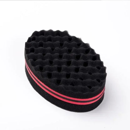 Oval Double Sides Magic Twist Hair Brush Sponge Brush For Natural Afro Coil Wave Dread Sponge Brushes Hair Braids Braiding Hair