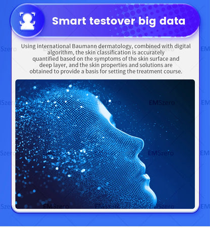 The best smart facial skin detection and analysis beauty instrument.Skin scan analysis anti-aging instrument