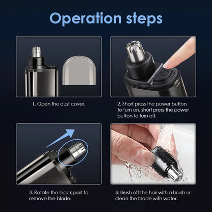 Electric Nose Hair Trimmer Clipper Rechargeable Multi-kinetic Shaving Unisex Automatic Washable Personal Care Appliances