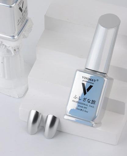 VINIMAY New 2023 Metallic Mirror Silver Nail Painting Gel Nail Polish Soak Off UV Gel Polish Nail Art Gel Varnish Lacque Prime