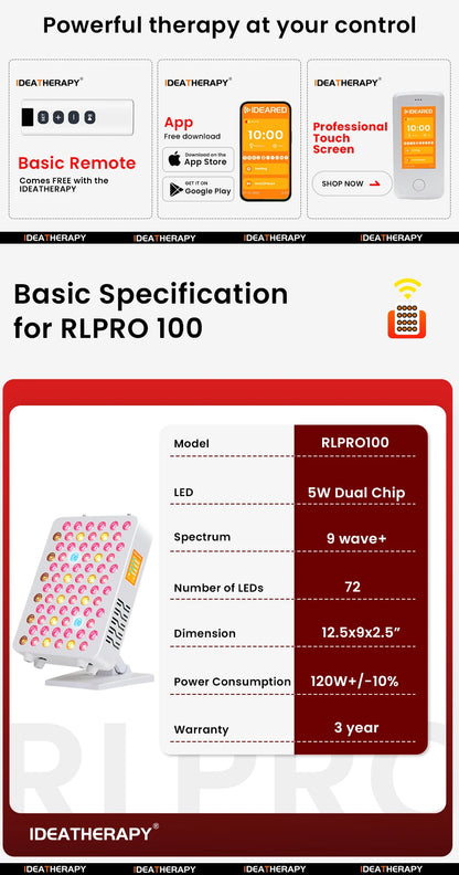 Led Red Light Therapy Device Near Infrared LED Light Therapy Lamp Panel for Full Body 480, 590, 630,660, 670, 810, 830, 850,1060