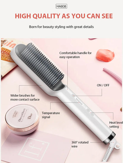 Hair Straightener Professional Quick Heated Electric Hot Comb Hair Straightener Personal Care Multifunctional Hairstyle Brush