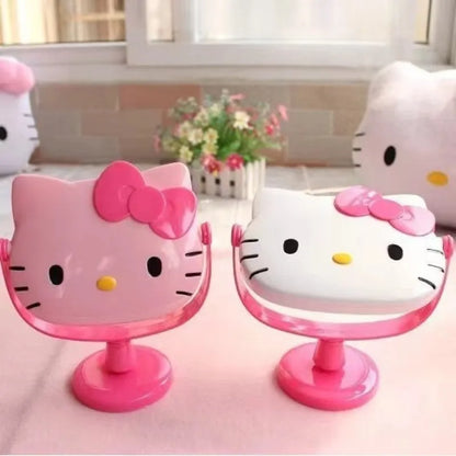 Hello Kitty Y mirror desktop makeup mirror rotatable small mirror elevated table mirror student dormitory home wholesale