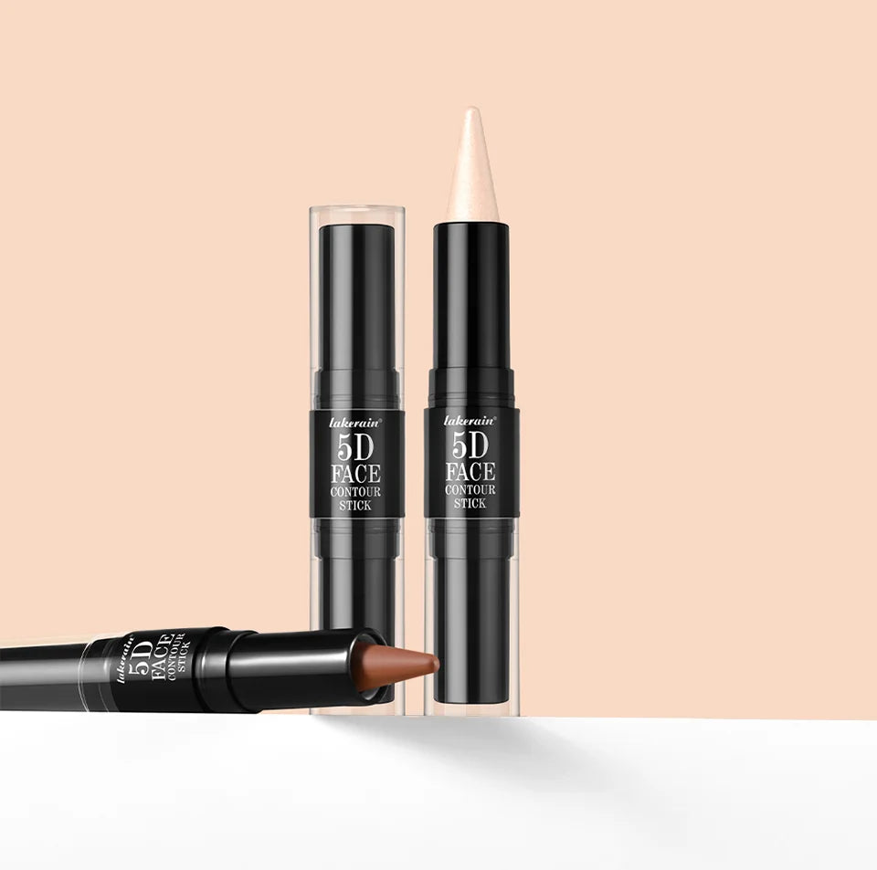 Contouring Stick with Double-headed Multi-use Contour Stick Contouring Foundation Contour Makeup Concealer Stick Pencil Cosmetic