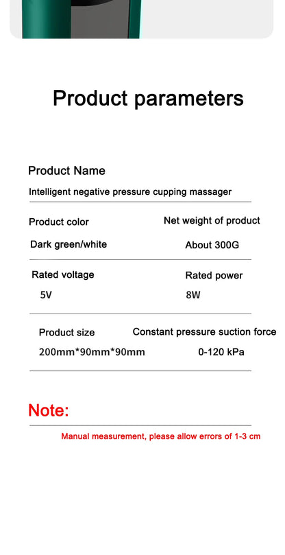 Electrical dredging meridian cupping device intelligent vacuum negative pressure household electric Bianshi electric heating