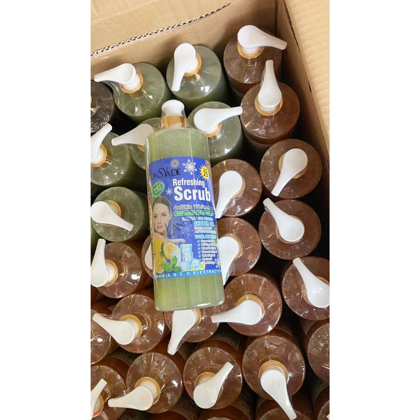 1000ml Scrub bath lotion silky smooth skin foam rich moisture skin toner brighten skin color anti-aging mild lasting fragrance