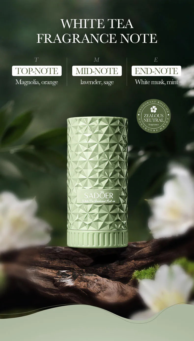 SADOER Fragrant Anti Odor Body Cream Roll-On Beads Anti Sweating Odorless Scenting Underarm Neck Deodorant Refreshing Creams
