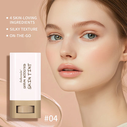 Lakerain Solid Tinted Moisturizing SerumB, Weightless, Breathable, Second-Skin Feel, eauty Balm Serum Boosted Skin Tint Makeup