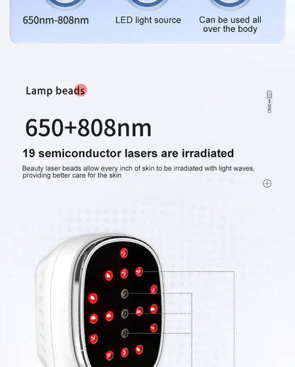 Red Light Infrared Therapy Beauty Device 2025 LED Facial Laser Therapy and Body Anti Aging Wrinkle Acne Pore Skin Tighten Whiten
