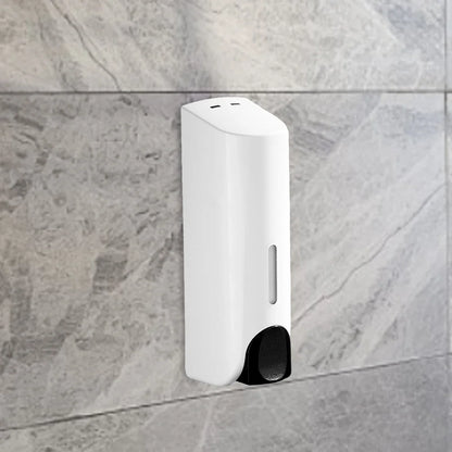 350ML Shower and Lotion Dispenser Waterproof Shampoo Shower Gel Container Wall Mount with Clear Window for Home Hotel Restaurant
