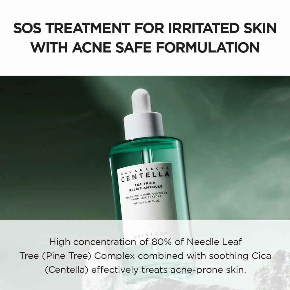 SKIN1004 Tea-Trica Soothing Ampoule Essence Tea Tree Toner Moisturizing Skin Care Korean Skin Care Products