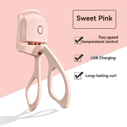 Electric Eyelash Curler - Instantly Enhance Your Lashes with Safe, Heated Technology for Perfect Curls Every Time