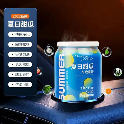 Car Aromatherapy Solid Perfume Cans Decoration Essential Oils Remove Odor Lasting Fragrance Home Deodorization Floral Fruity