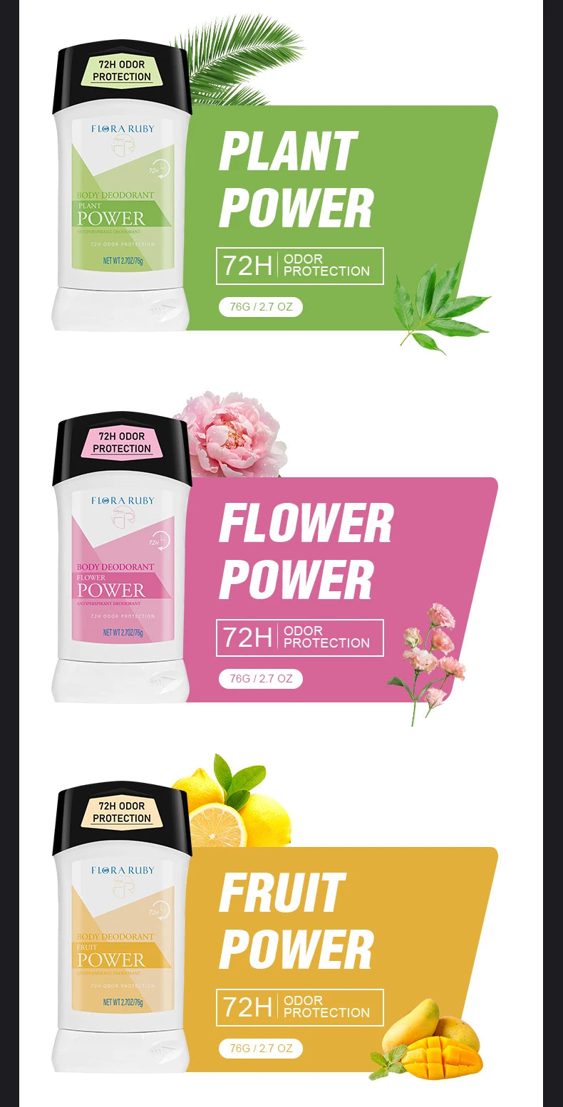 72-Hour Antiperspirant Deodorant，Unisex Scents Deodorizing & Sweat，Gentle on Sensitive Skin，Lasting Refreshing Body Odor Remove