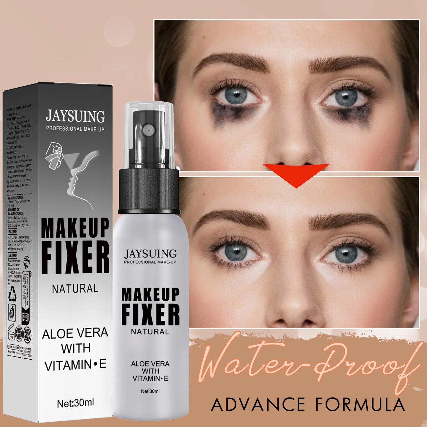30ml Makeup Setting Spray For Face Transfer-proof Long-lasting Oil-free  No Separation Refreshing Quick Fixer Makeup Spray