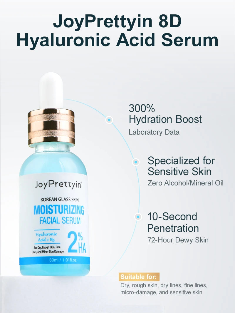 B5 Moisturizing Face Serum Hyaluronic Acid Improve Dark Skin Fade Fine Lines Deep Hydration Firming Facial Essence Skin Care