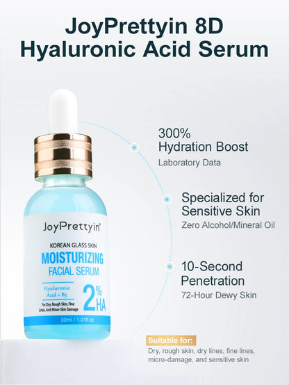 B5 Moisturizing Face Serum Hyaluronic Acid Improve Dark Skin Fade Fine Lines Deep Hydration Firming Facial Essence Skin Care