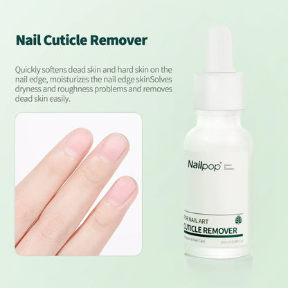 Nailpop 10ml Rubber Base Gel Top Coat Soak Off UV LED Gel Polish Nail Art Degisn Clear Long Lasting Varnish Nail Function Gel