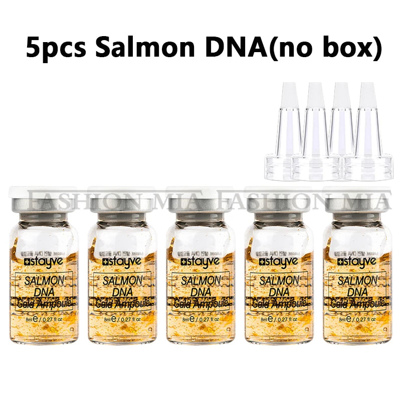 Stayve 8ml Salmon DNA Gold Ampoule Booster Serum Kit Repair Face Lighten melanin Brightening Whitening Moisturizing Care Skin