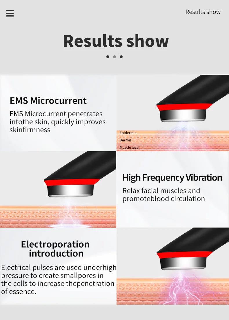 Electric Vibrating Age-R Booster Pro 7 Colors Led Facial Light Therapy Anti Wrinkle Brightening Beauty Device Rejuvenation Tool