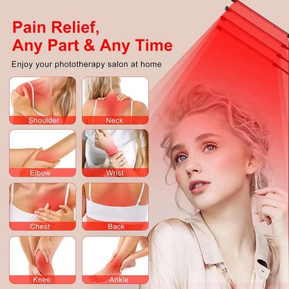 Red Light Therapy Lamp with 4/5 Heads, Adjustable Stand 660&850 nm Near Infrared Light Therapy Device for Face, Body, Pain,Skin