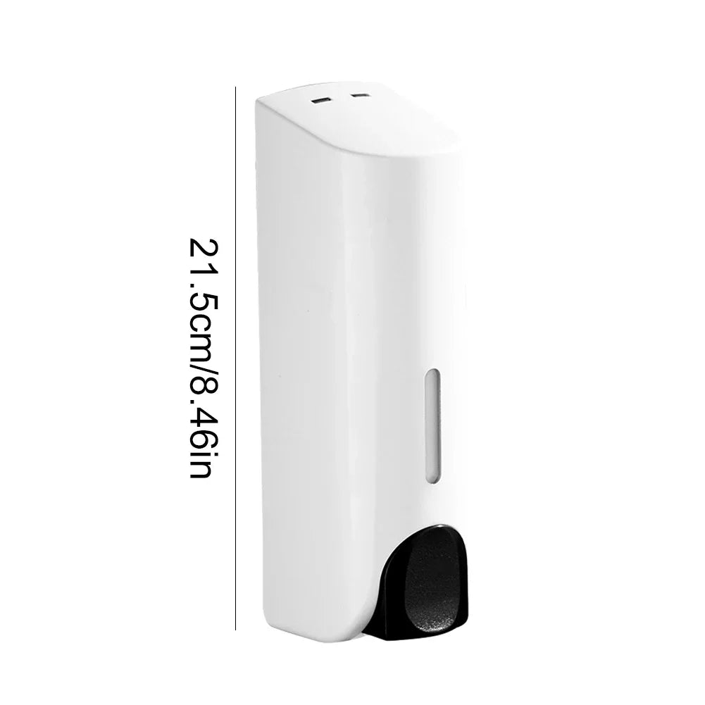 350ML Shower and Lotion Dispenser Waterproof Shampoo Shower Gel Container Wall Mount with Clear Window for Home Hotel Restaurant