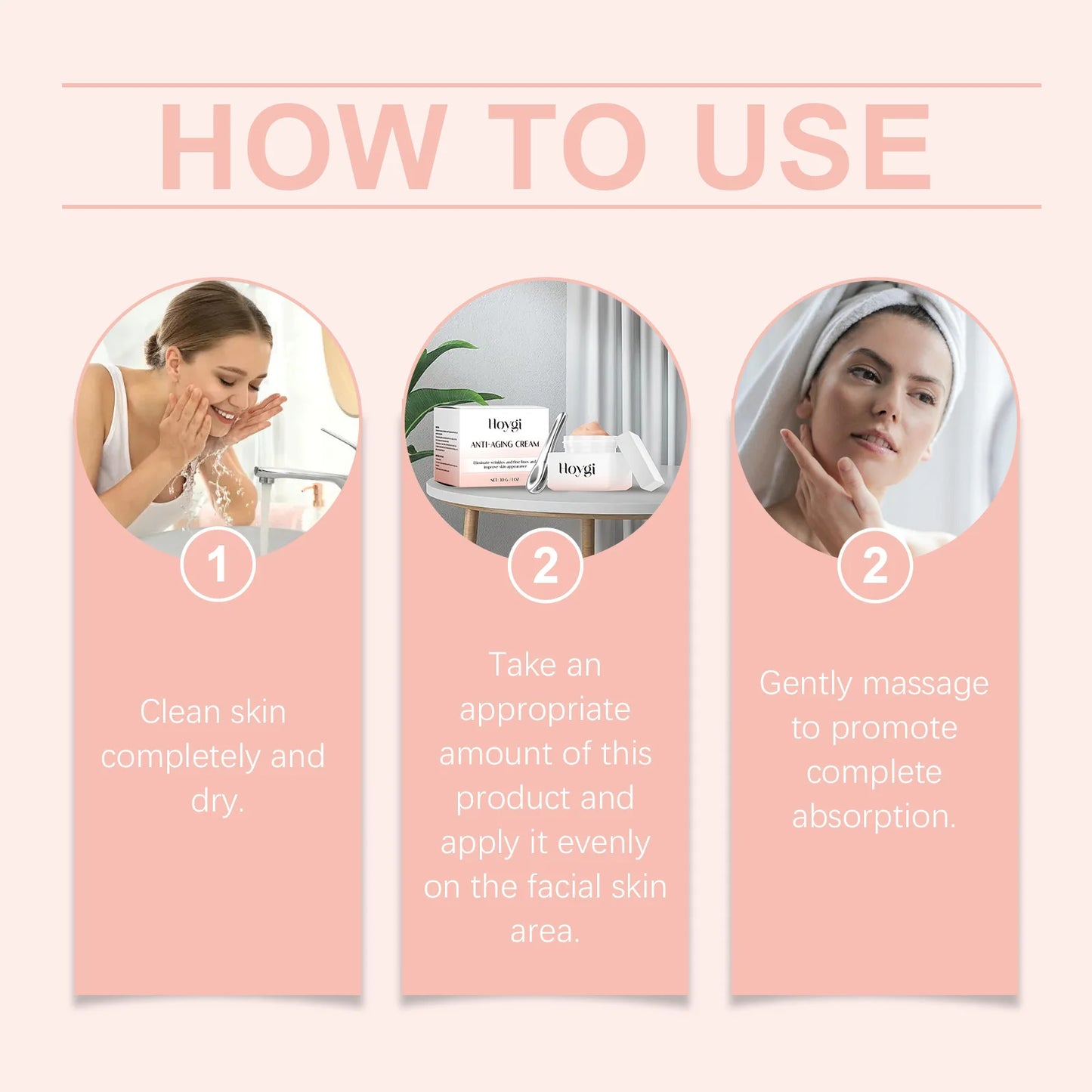 HOYGI Anti Aging Cream for Face Firming Lifting Reduce Wrinkles Fade Fine Lines Brightening Dullness Skin Moisturizing Face Care