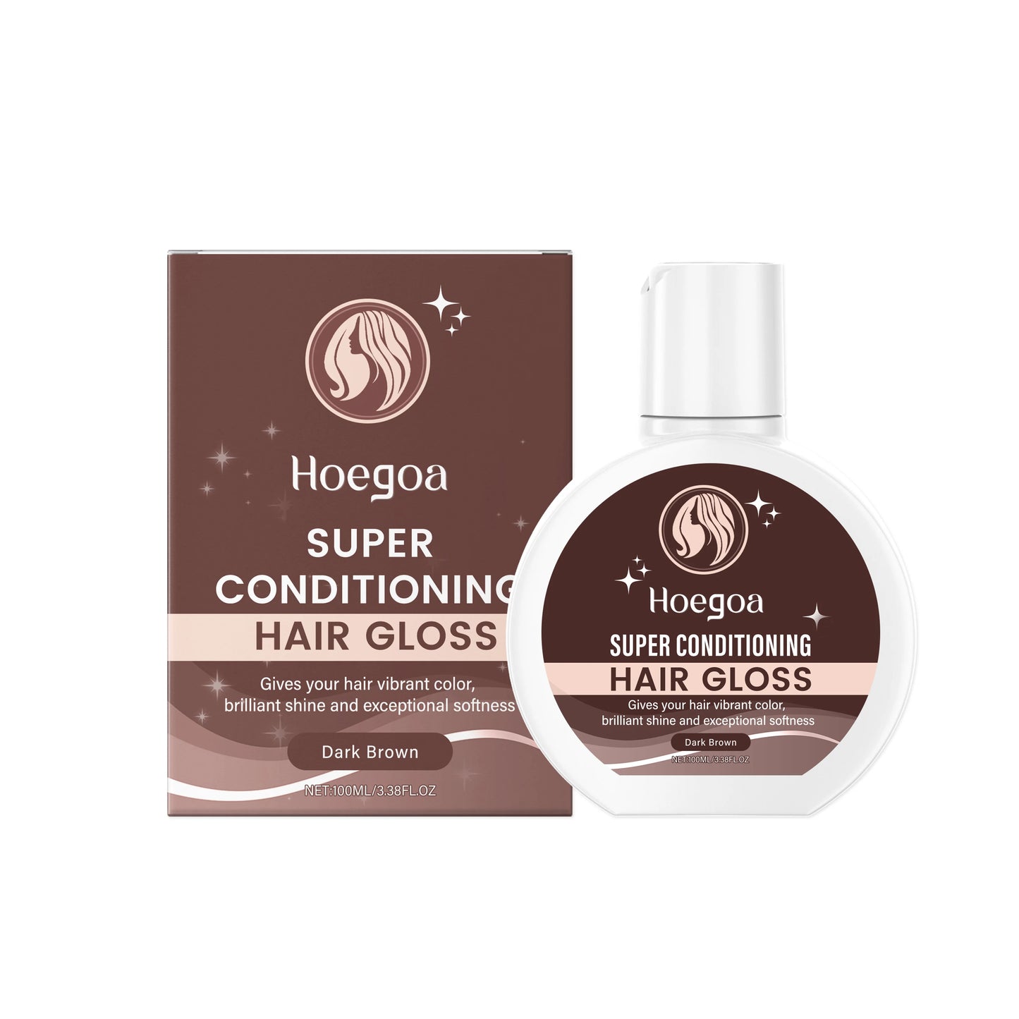 Super Hair Gloss Color Conditioning Enhance Color Boost Shine Deep Nourish Semi-Permanent Hair Color Conditioner For Brown Black