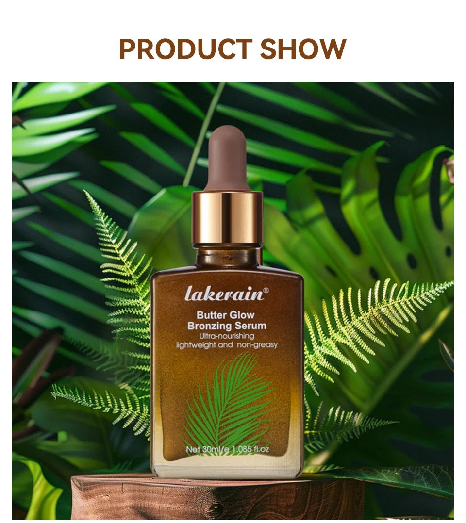 30ml Butter Glow Bronzing Serum Innovative Nourishing Skincare Bronzing Drops for Radiant Natural Sunkissed Complexion Sunkissed